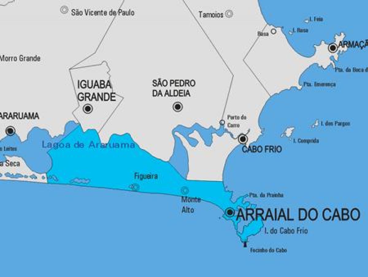 Peta Arraial melakukan Cabo kota