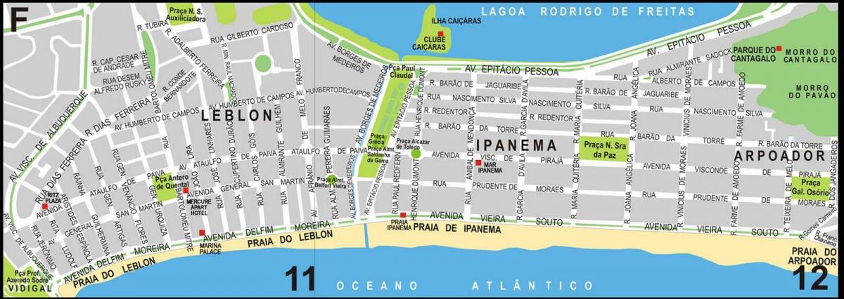 Peta pantai Ipanema