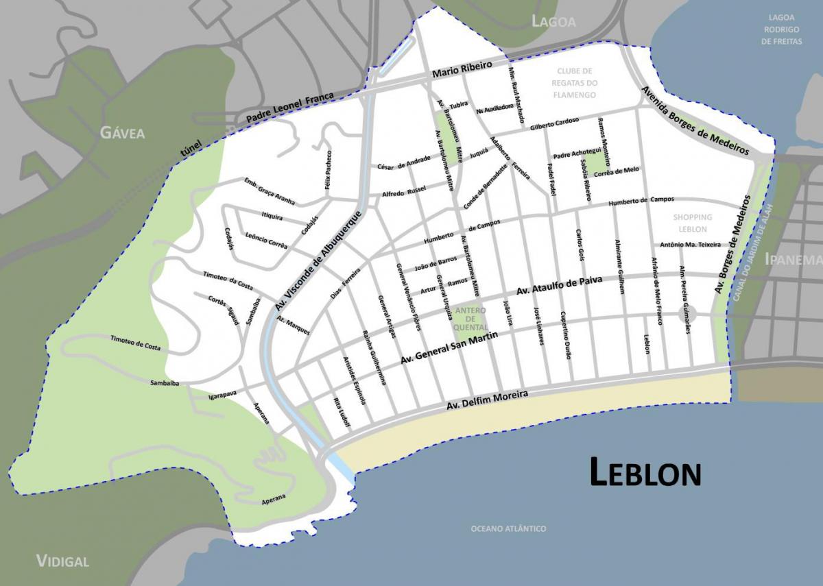 Peta pantai Leblon