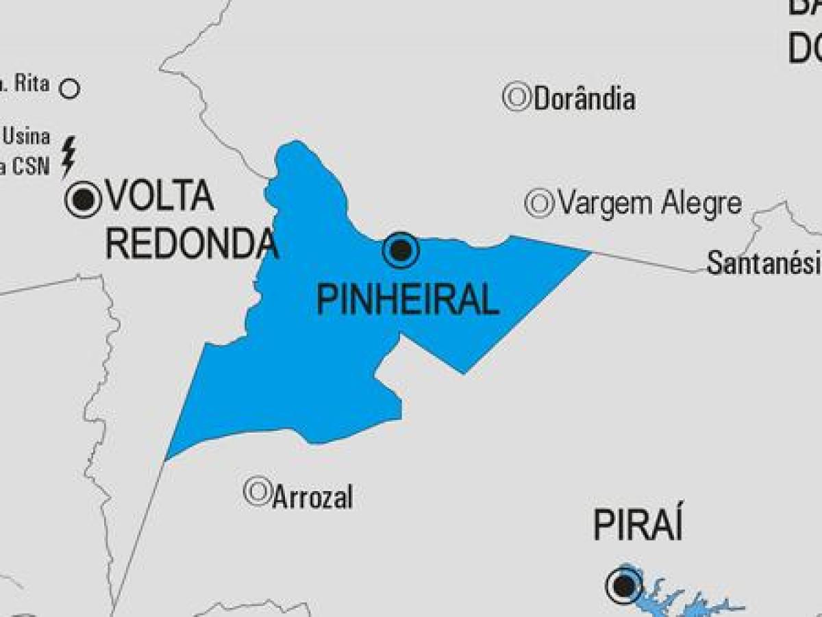 Peta Pinheiral kota
