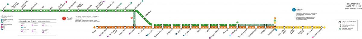 Peta Rio de Janeiro metro - Garis 1-2-3