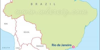 Peta Rio de Janeiro di Brazil