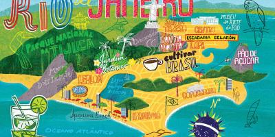 Peta Rio de Janeiro dinding