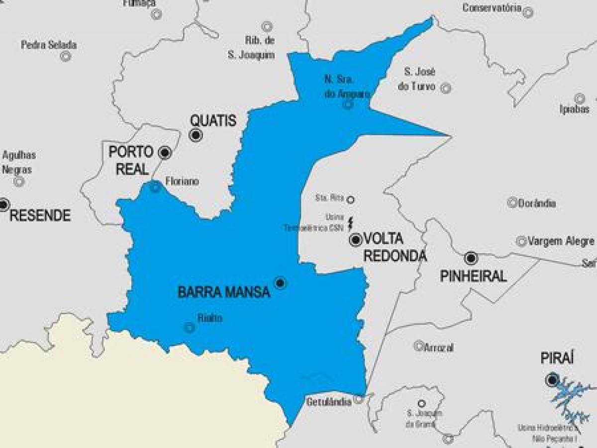 Peta Barra Mans kota