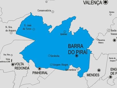 Peta Barra melakukan Piraí kota