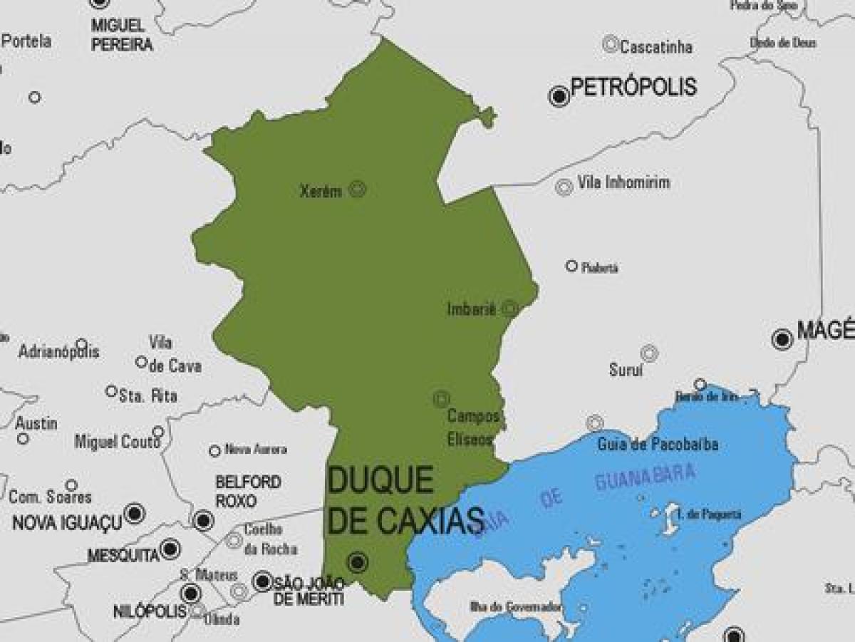 Peta Duque de Caxias kota