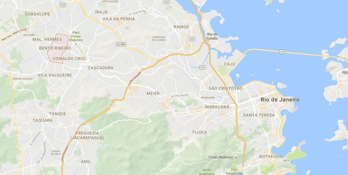 Peta favela Bento André