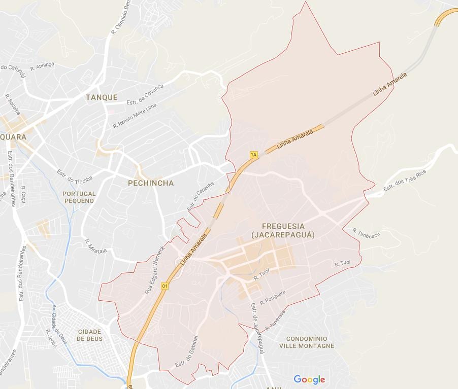 Peta Freguesia de Jacarepaguá