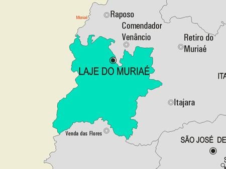 Peta Laje melakukan Muriaé kota