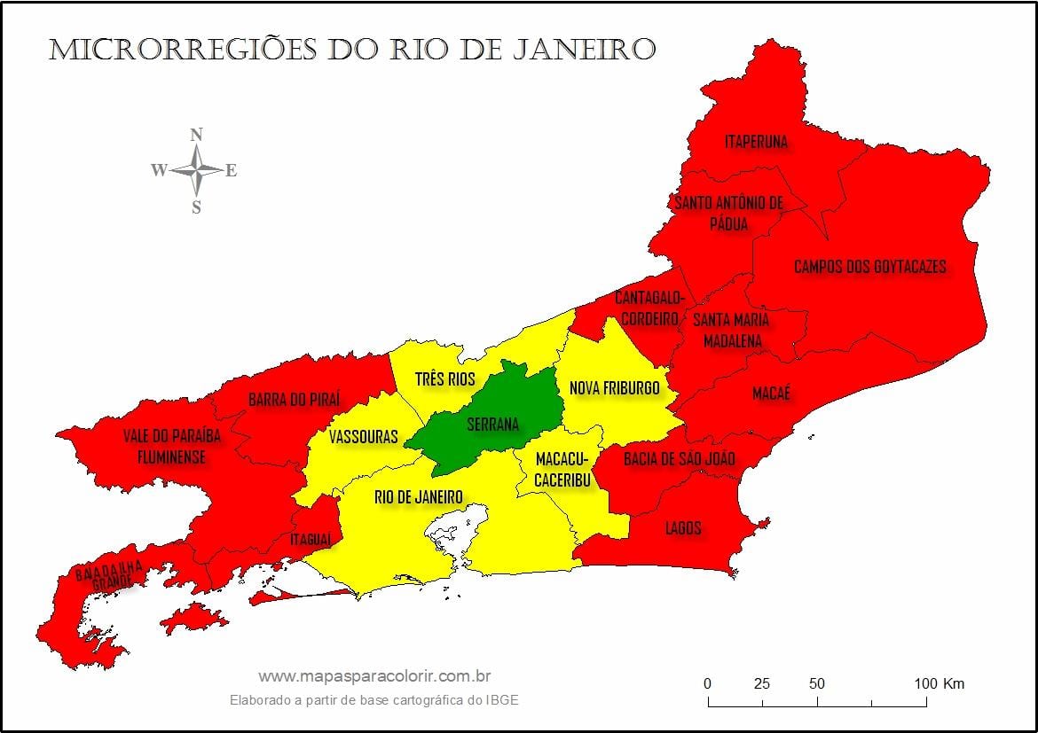 Peta dari mikro-kawasan Rio de Janeiro