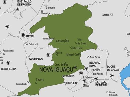 Peta Nova Iguaçu kota