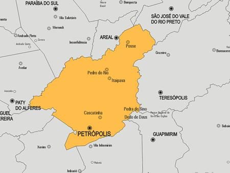 Peta Petrópolis kota