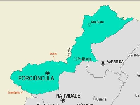 Peta Porciúncula kota