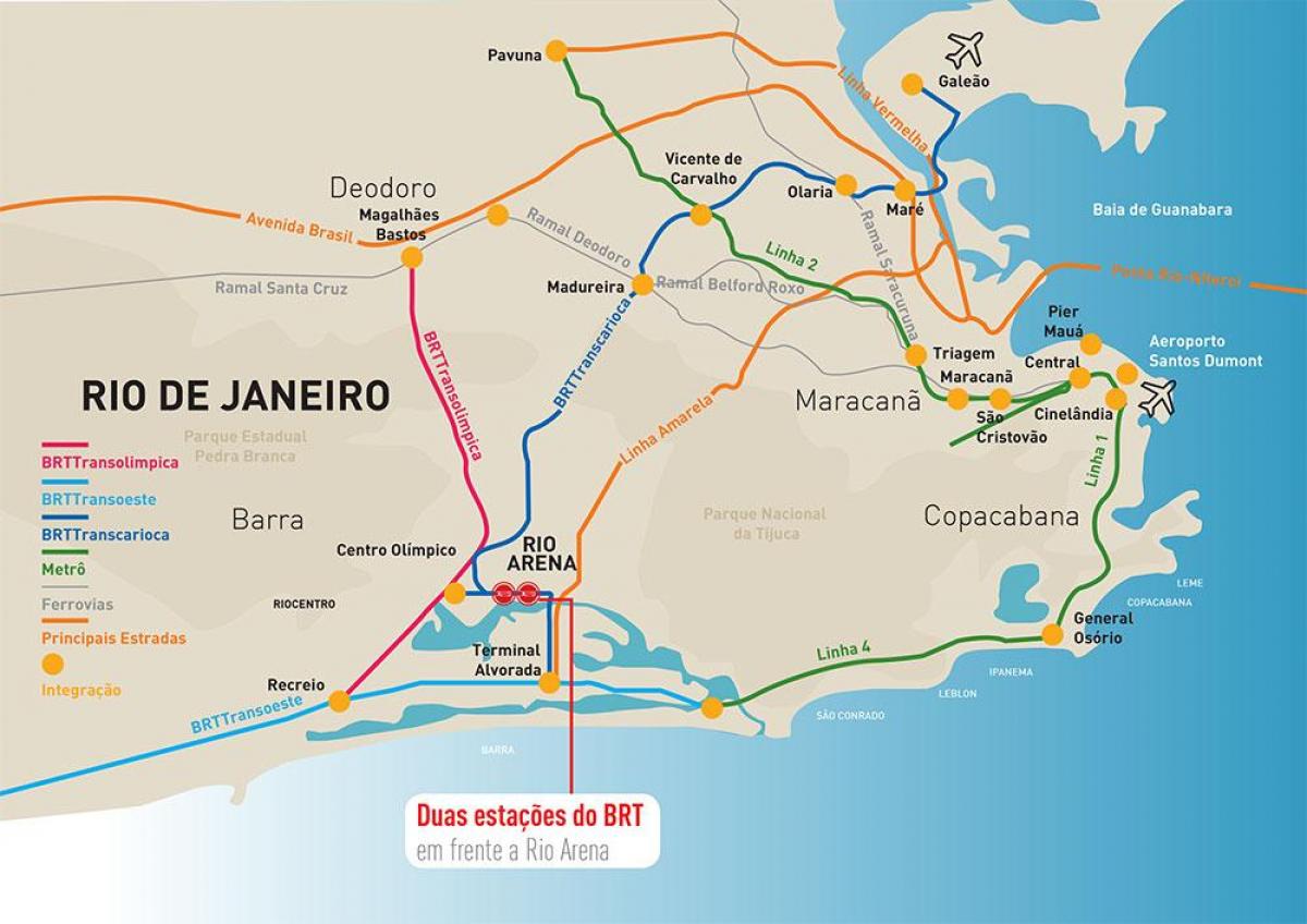 Peta Rio lokasi Arena