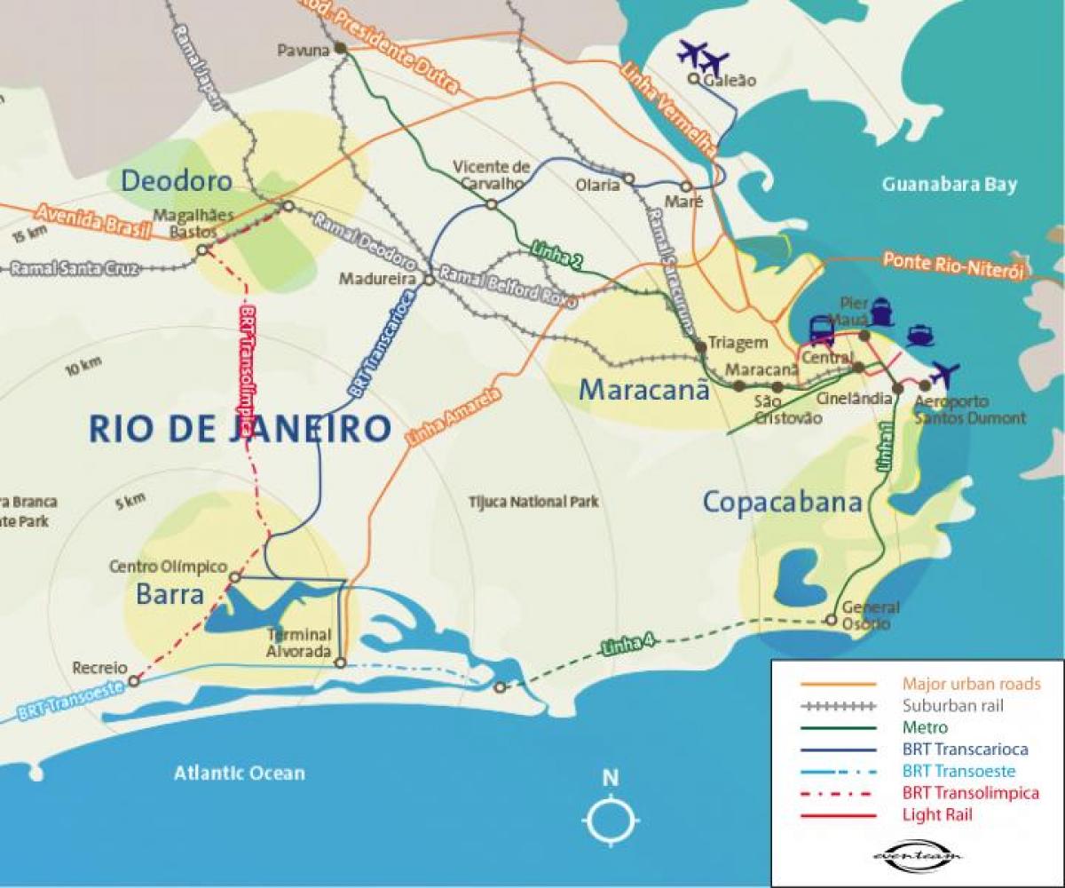 Peta Rio de Janeiro lapangan terbang