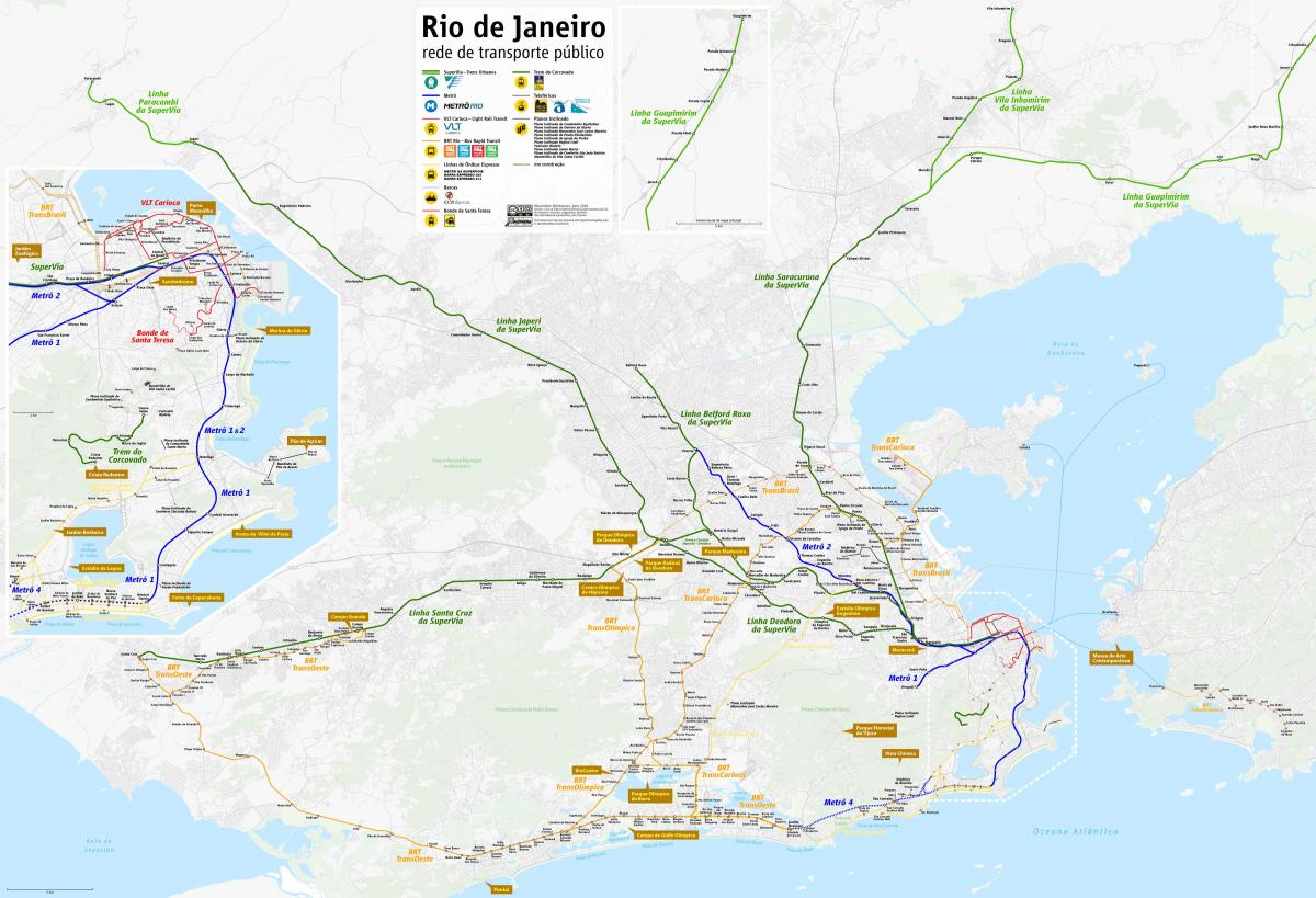 Peta Rio de Janeiro pengangkutan