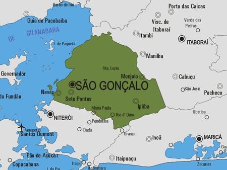 Peta São Gonçalo kota