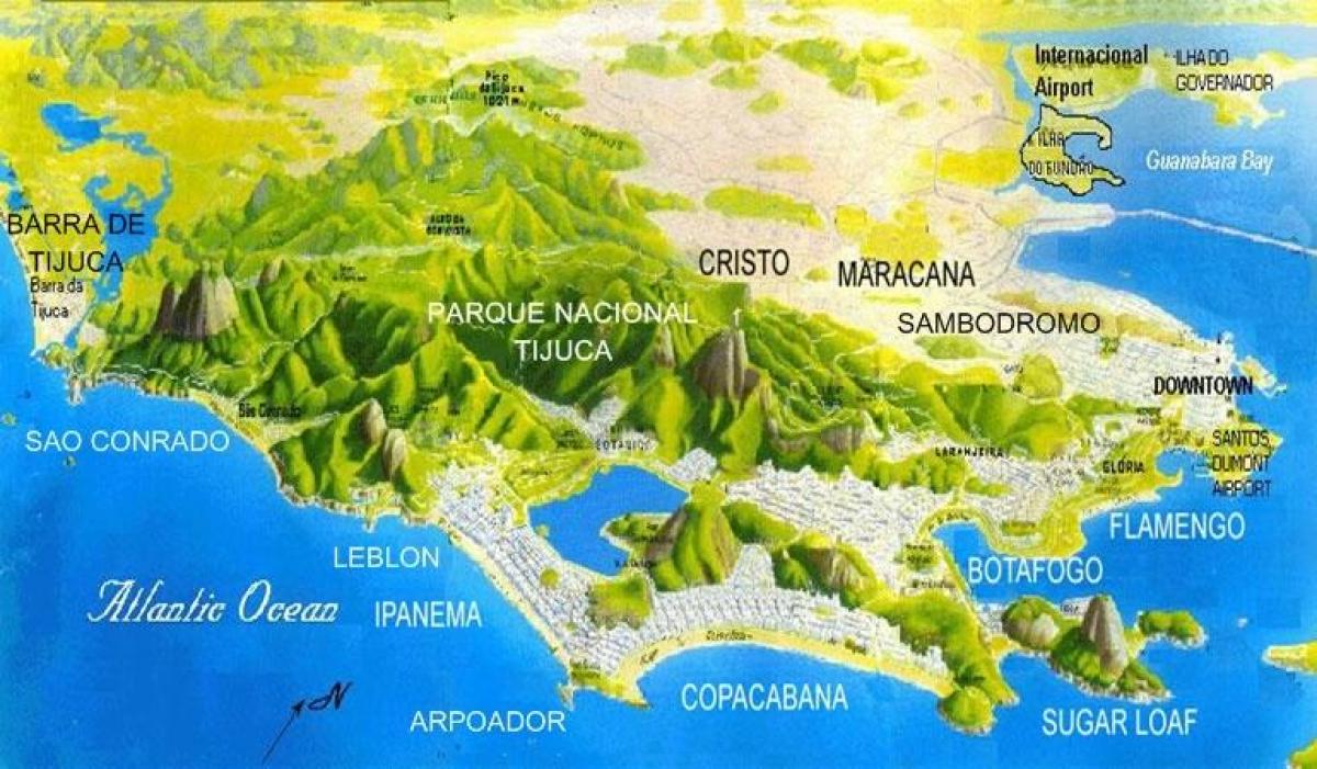 Peta Sao Conrado pantai