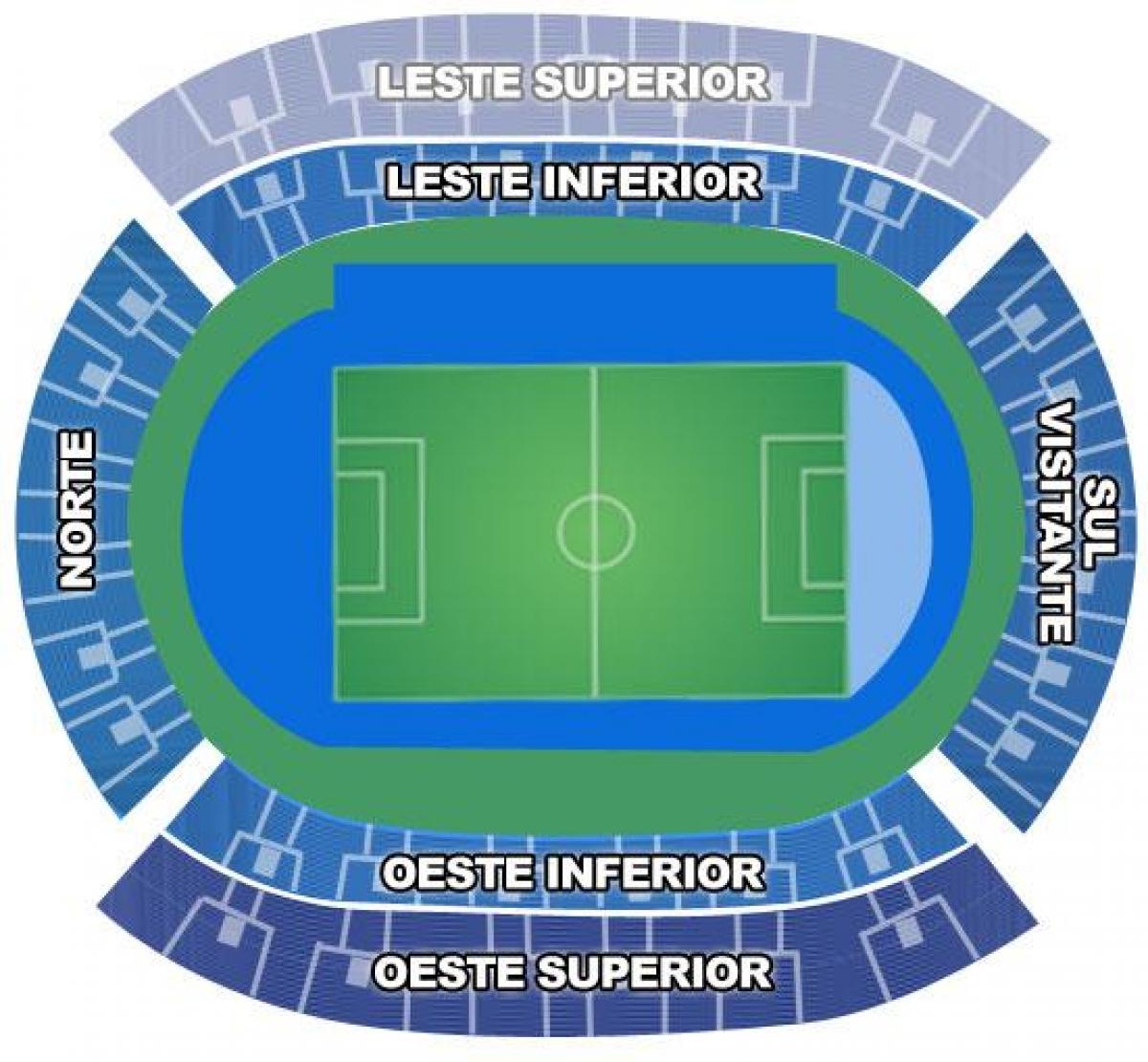 Peta stadium Engenhão secteurs