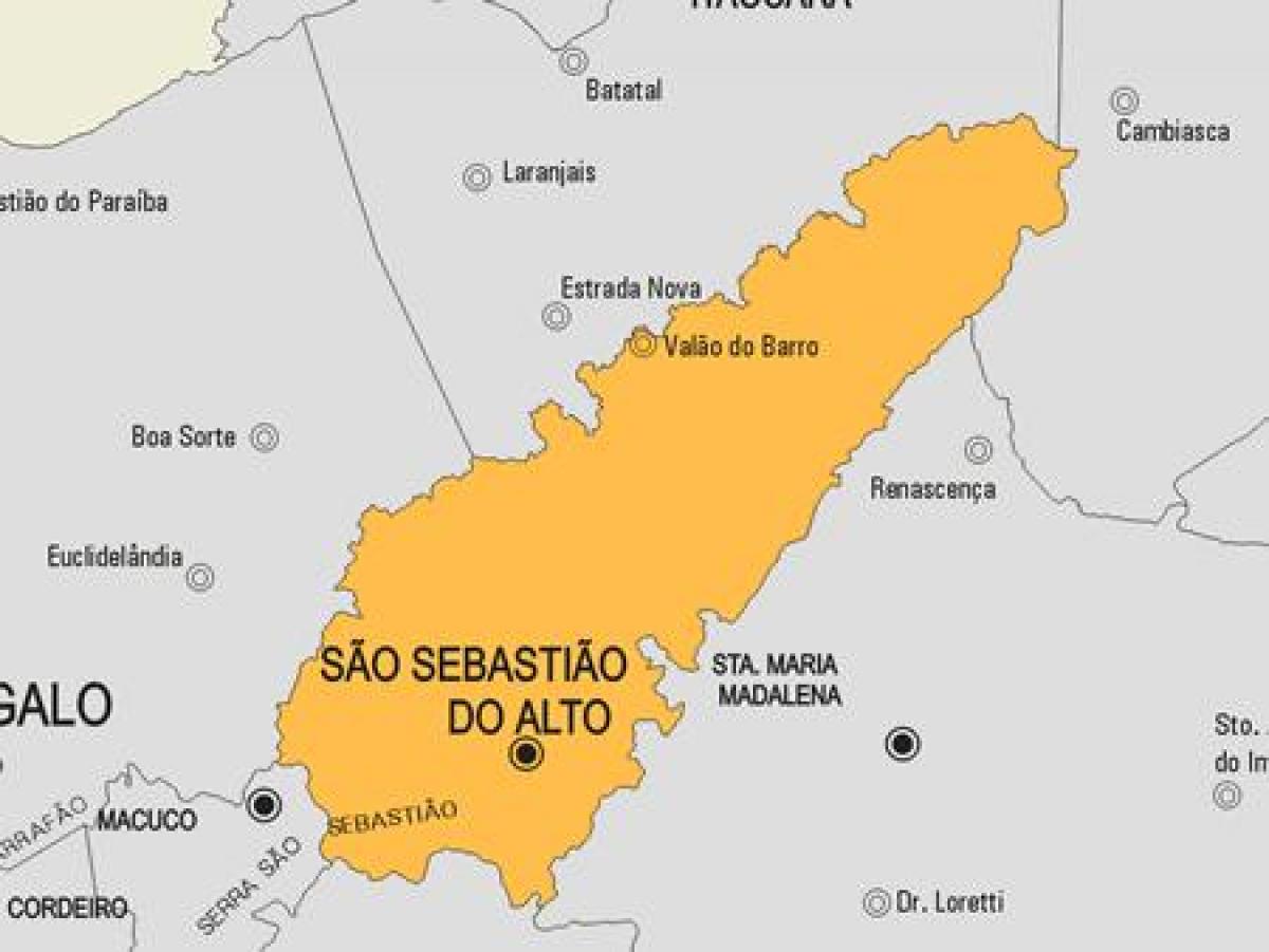 Peta São Sebastião melakukan Alto kota