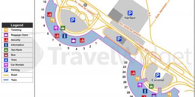 Peta Akita terminal lapangan terbang