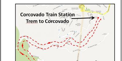 Peta kereta api Corcovado