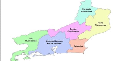 Peta mesoregions Rio de Janeiro