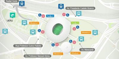 Peta stadium Maracanã accès