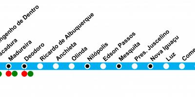 Peta SuperVia - Line Japeri