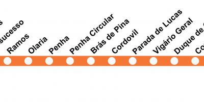 Peta SuperVia - Line Saracuruna